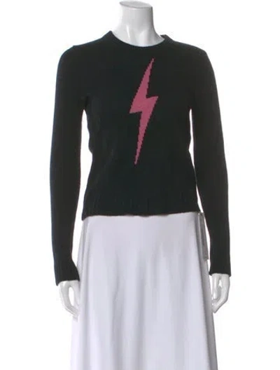 Pre-owned Zadig & Voltaire Wool Graphic Print Sweater In Black