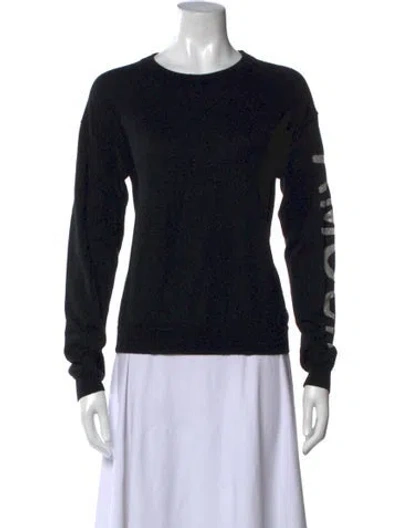 Pre-owned Zadig & Voltaire Wool Graphic Print Sweater In Black