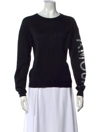 Pre-owned Zadig & Voltaire Wool Graphic Print Sweater In Black