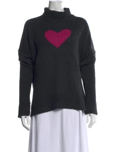 Pre-owned Zadig & Voltaire Wool Graphic Print Sweater In Black