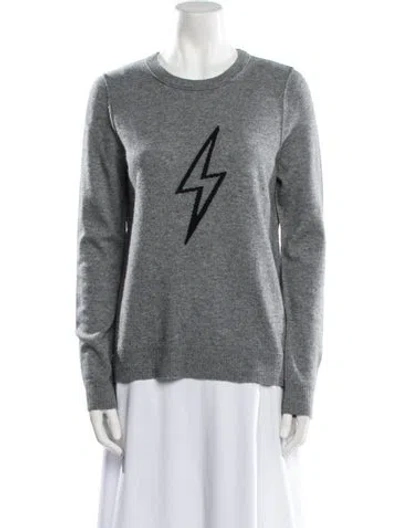 Pre-owned Zadig & Voltaire Wool Graphic Print Sweater In Gray