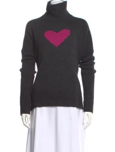 Pre-owned Zadig & Voltaire Wool Graphic Print Sweater In Green