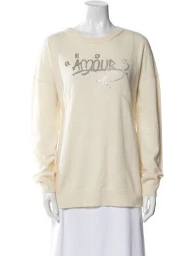 Pre-owned Zadig & Voltaire Wool Graphic Print Sweater In Neutral