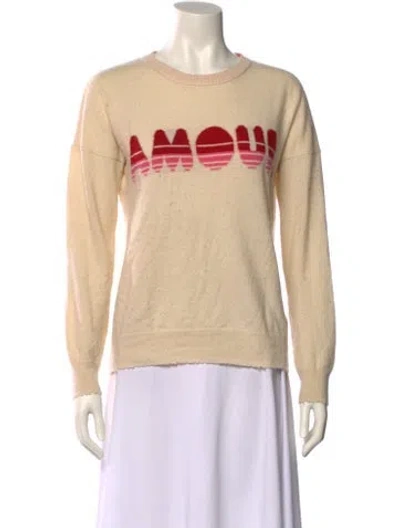 Pre-owned Zadig & Voltaire Wool Graphic Print Sweater In Neutral