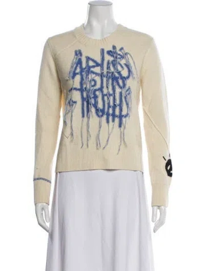 Pre-owned Zadig & Voltaire Wool Graphic Print Sweater In Neutral