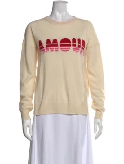 Pre-owned Zadig & Voltaire Wool Graphic Print Sweater In Neutral
