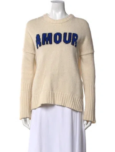 Pre-owned Zadig & Voltaire Wool Graphic Print Sweater In Neutral