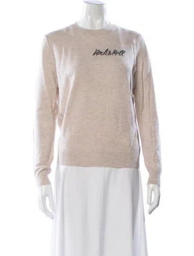Pre-owned Zadig & Voltaire Wool Graphic Print Sweater In Neutral