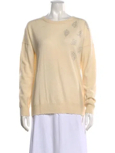 Pre-owned Zadig & Voltaire Wool Graphic Print Sweater In Neutrals