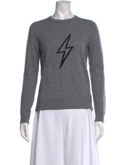 Pre-owned Zadig & Voltaire Wool Graphic Print Sweatshirt In Grey