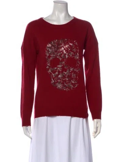 Pre-owned Zadig & Voltaire Wool Graphic Print Sweatshirt In Red