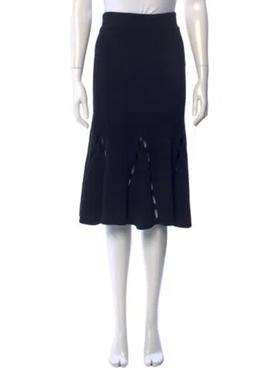 Pre-owned Zadig & Voltaire Wool Midi Length Skirt In Black