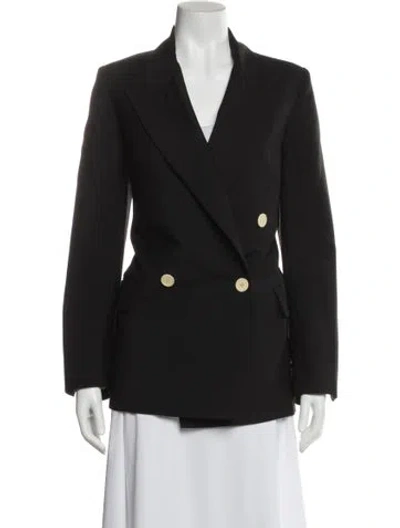 Pre-owned Zadig & Voltaire Wool Peacoat In Black