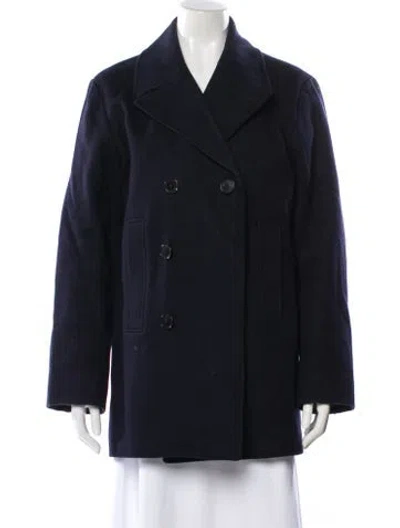Pre-owned Zadig & Voltaire Wool Peacoat In Blue