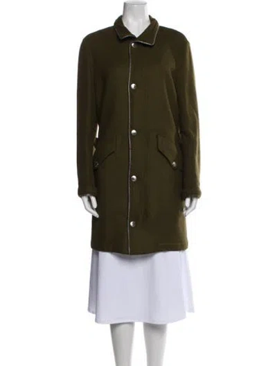Pre-owned Zadig & Voltaire Wool Peacoat In Green