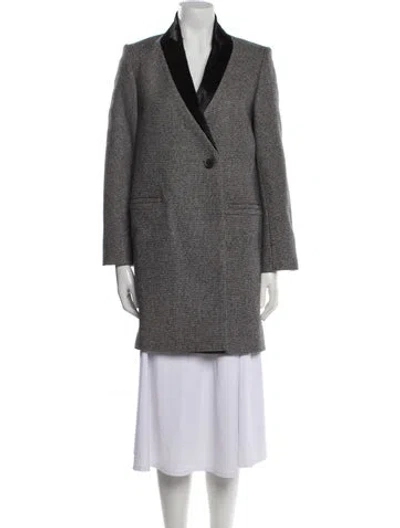 Pre-owned Zadig & Voltaire Wool Printed Blazer In Gray