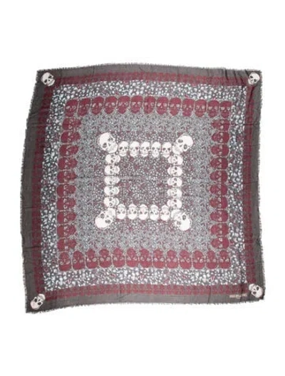 Pre-owned Zadig & Voltaire Wool Printed Scarf In Gray