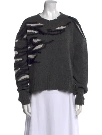 Pre-owned Zadig & Voltaire Wool Printed Sweater In Gray