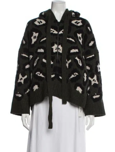 Pre-owned Zadig & Voltaire Wool Printed Sweater In Green