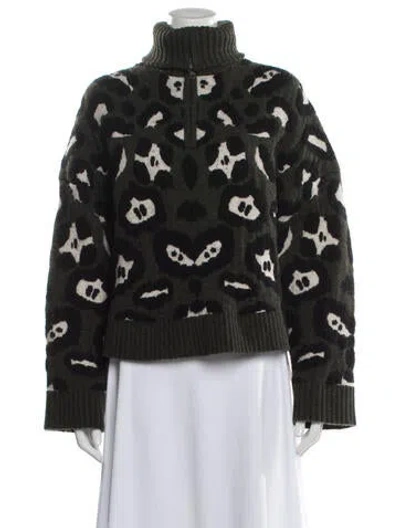 Pre-owned Zadig & Voltaire Wool Printed Sweater In Green