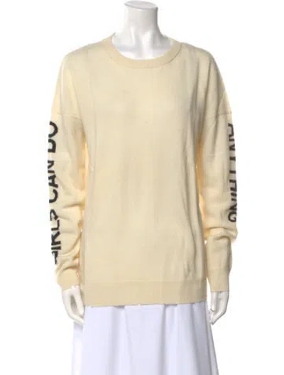 Pre-owned Zadig & Voltaire Wool Scoop Neck Sweater In Neutral