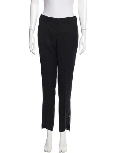 Pre-owned Zadig & Voltaire Wool Straight Leg Pants In Black