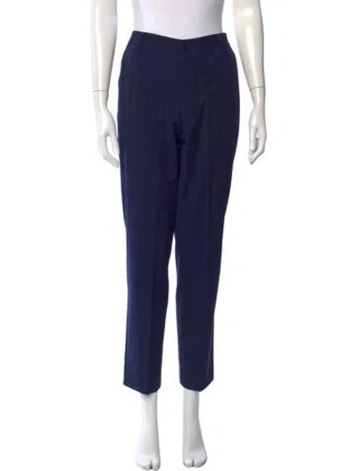Pre-owned Zadig & Voltaire Wool Straight Leg Pants In Blue