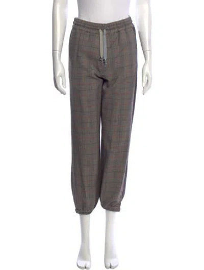 Pre-owned Zadig & Voltaire Wool Straight Leg Pants In Brown