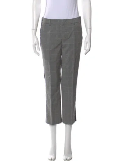 Pre-owned Zadig & Voltaire Wool Straight Leg Pants In Gray