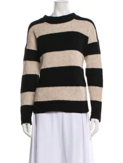 Pre-owned Zadig & Voltaire Wool Striped Sweater In Black