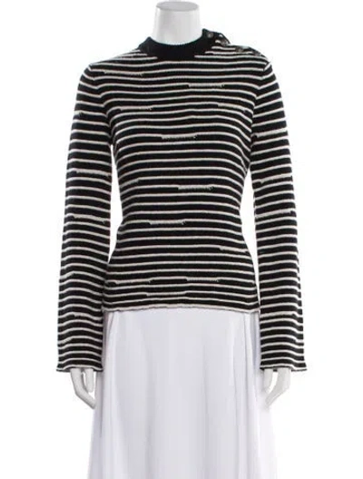 Pre-owned Zadig & Voltaire Wool Striped Sweater In Black
