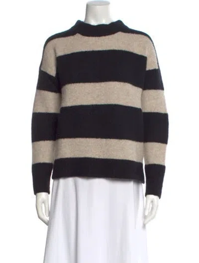 Pre-owned Zadig & Voltaire Wool Striped Sweater In Black