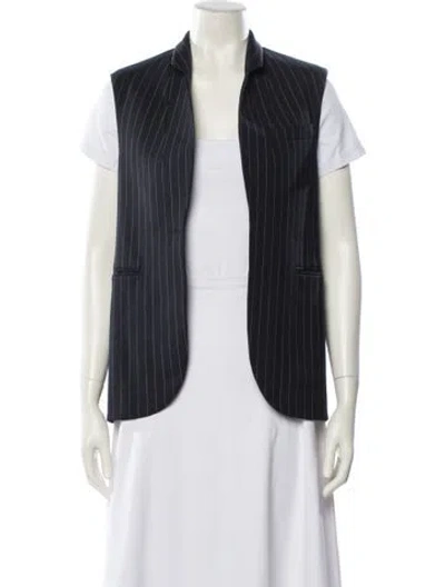 Pre-owned Zadig & Voltaire Wool Striped Vest In Blue