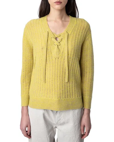 Zadig & Voltaire Wool Sweater In Yellow