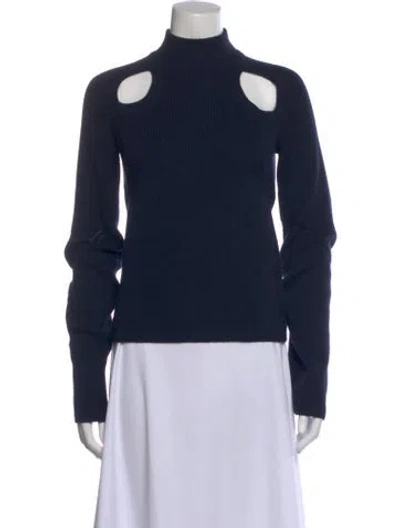 Pre-owned Zadig & Voltaire Wool Turtleneck Sweater In Blue