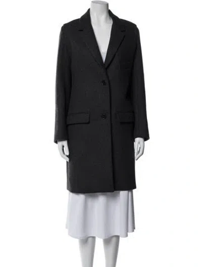 Pre-owned Zadig & Voltaire Wool Tweed Pattern Coat In Blue