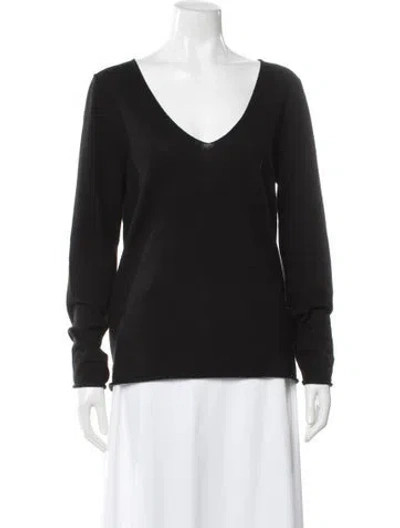Pre-owned Zadig & Voltaire Wool V-neck Sweater In Black