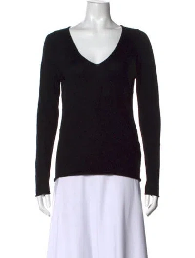 Pre-owned Zadig & Voltaire Wool V-neck Sweater In Black