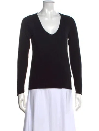 Pre-owned Zadig & Voltaire Wool V-neck Sweater In Black
