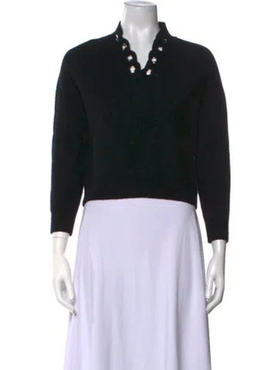 Pre-owned Zadig & Voltaire Wool V-neck Sweater In Black