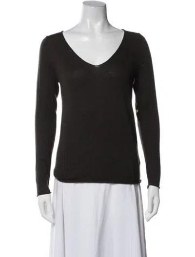 Pre-owned Zadig & Voltaire Wool V-neck Sweater In Black