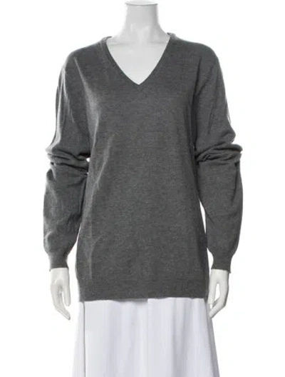 Pre-owned Zadig & Voltaire Wool V-neck Sweater In Gray