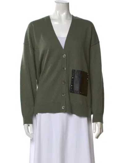 Pre-owned Zadig & Voltaire Wool V-neck Sweater In Green