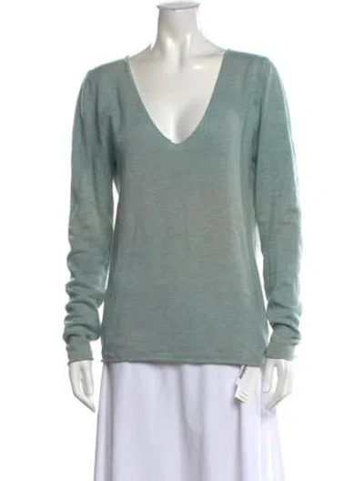 Pre-owned Zadig & Voltaire Wool V-neck Sweater In Green