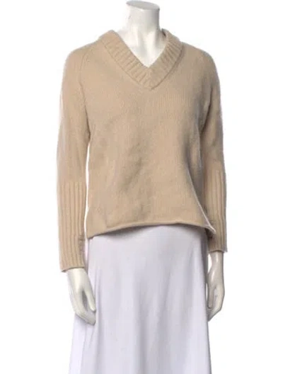 Pre-owned Zadig & Voltaire Wool V-neck Sweater In Neutral