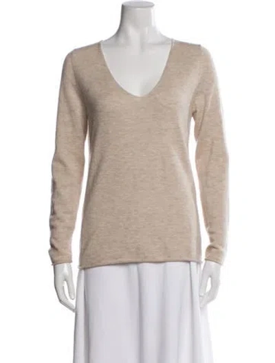Pre-owned Zadig & Voltaire Wool V-neck Sweater In Neutral
