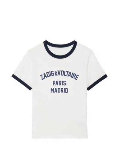 Zadig & Voltaire Woos Logo-print Ringer T-shirt In Multi