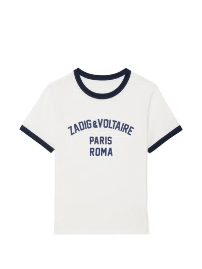 Zadig & Voltaire Woos Logo-print Ringer T-shirt In White