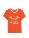 Zadig & Voltaire Woos Ringer Graphic T-shirt In Orange