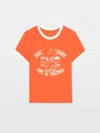 Zadig & Voltaire Woos Ringer Graphic T-shirt In Orange